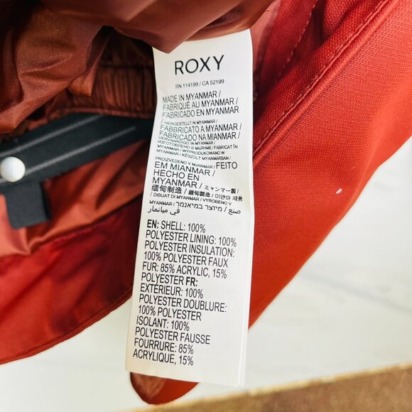 Roxy Women's Meade Jacket 'Brick Red' ERJT03424 size XS - Picture 2 of 4